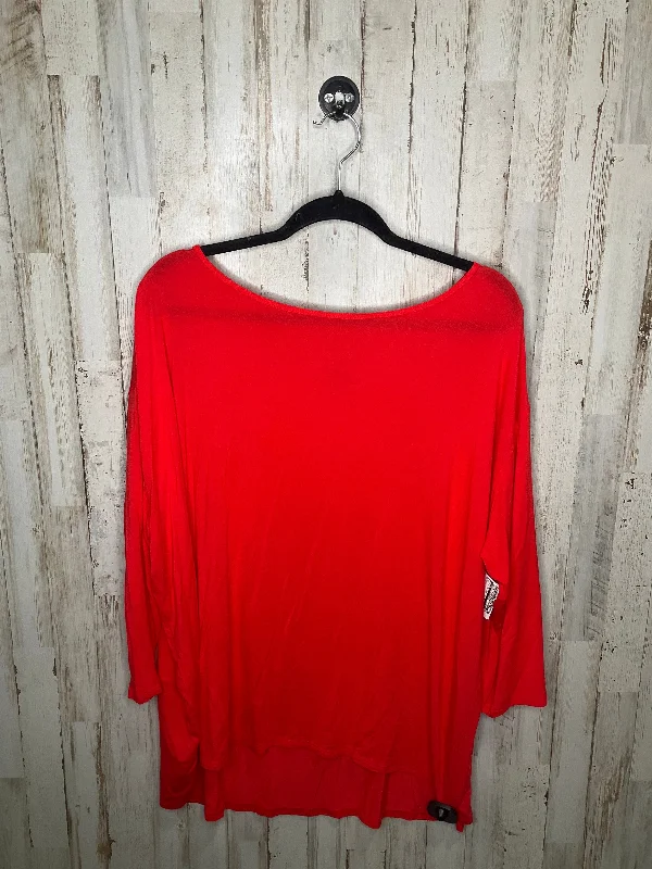 Red Athletic Top Long Sleeve Crewneck Cma, Size 2x Unique Men's Patch