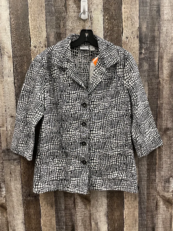 Jacket Other By Chicos In Black & White, Size: M Preppy Men's College