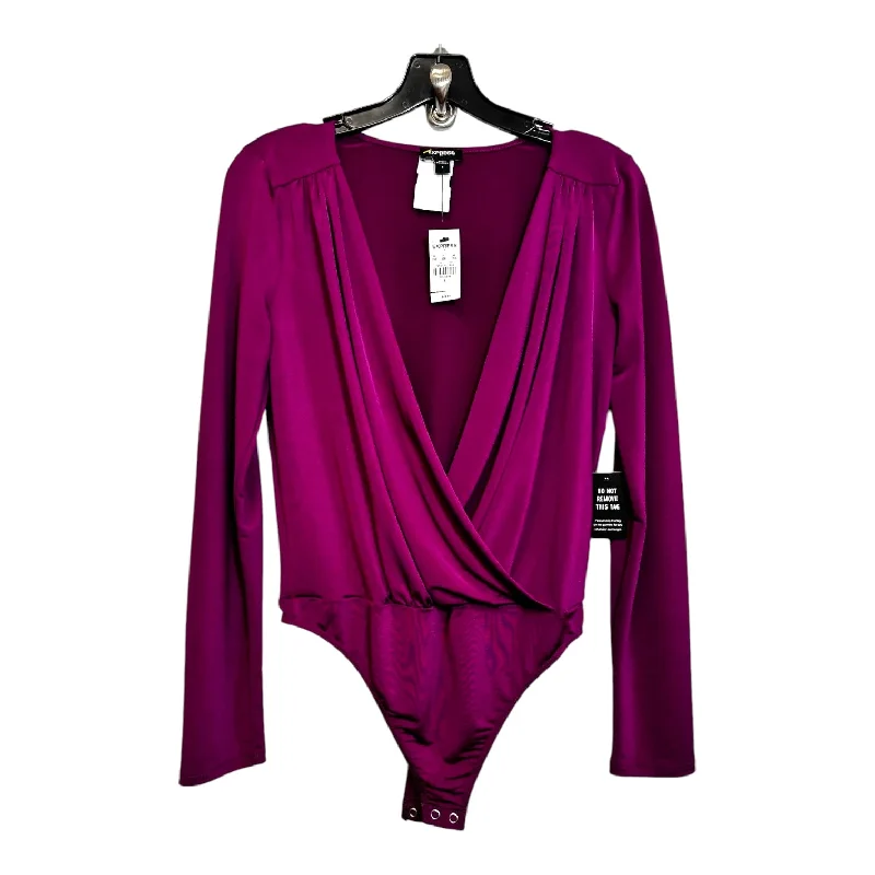 Bodysuit By Express O In Burgundy, Size: S Artistic Men's Avant