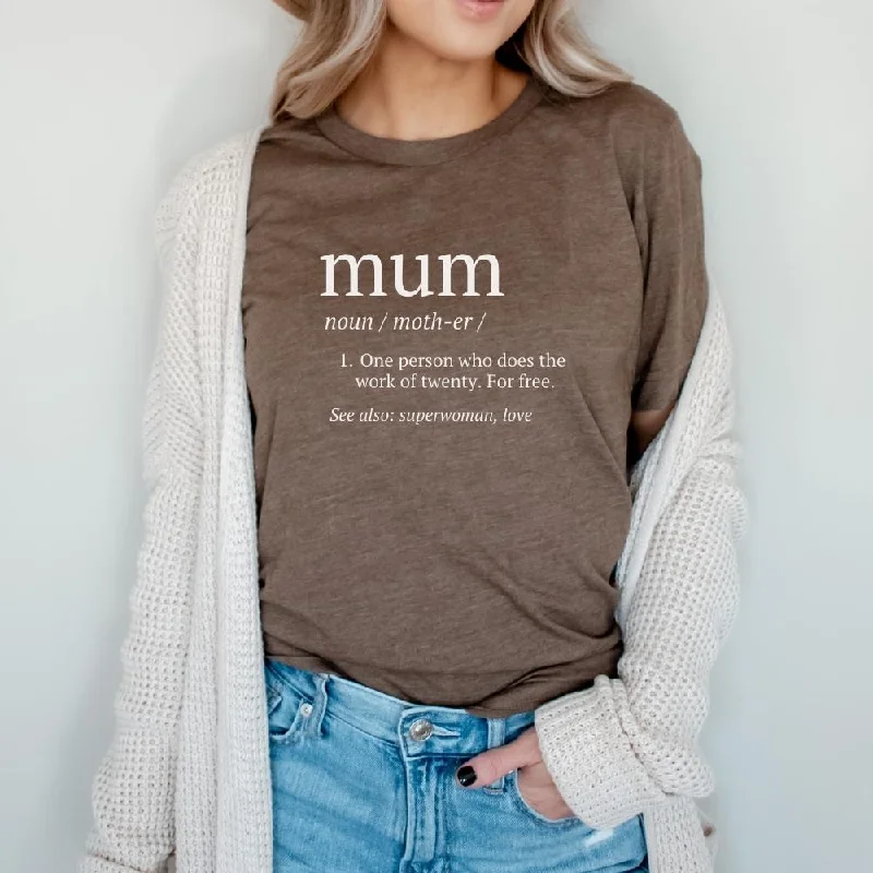 Mum Definition T-Shirt Minimalist Men's Casual 