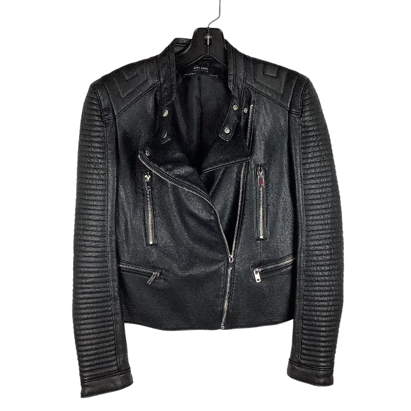 Jacket Moto By Zara Basic In Black, Size: M Sophisticated Men's 