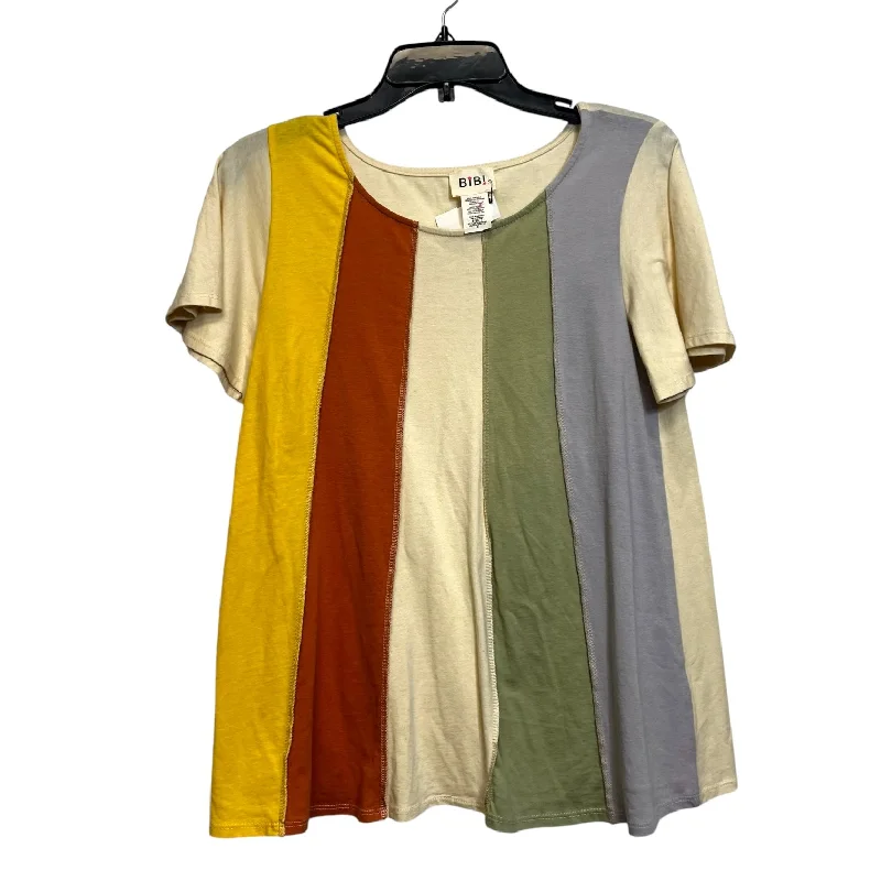 Top Short Sleeve By Bibi In Multi-colored, Size: S Sophisticated Men's 