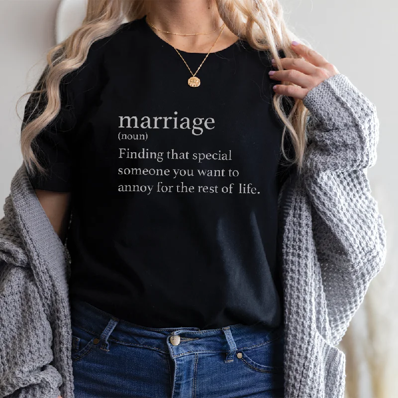 Marriage Definition Women's T-shirt Masculine Men's Thick