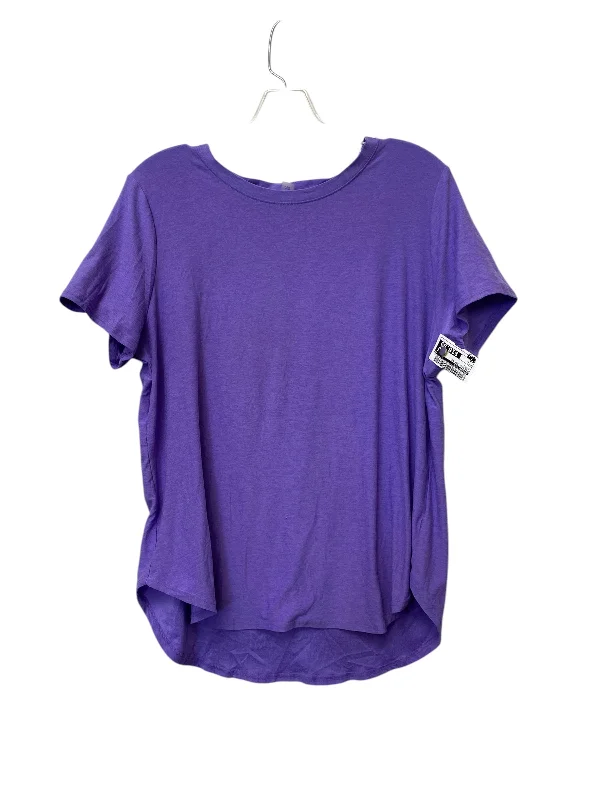 Athletic Top Short Sleeve By Beyond Yoga In Purple, Size: L Business