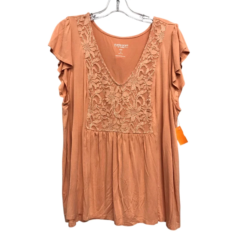 Top Ss By Torrid In Orange, Size:2X Cozy Men's Winter