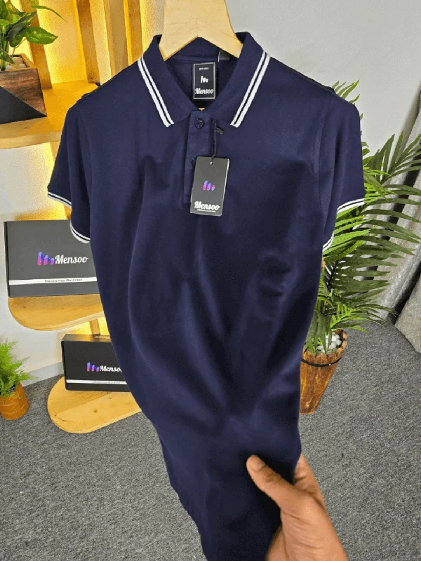 Polo Mattee T-shirt Navy Organic
