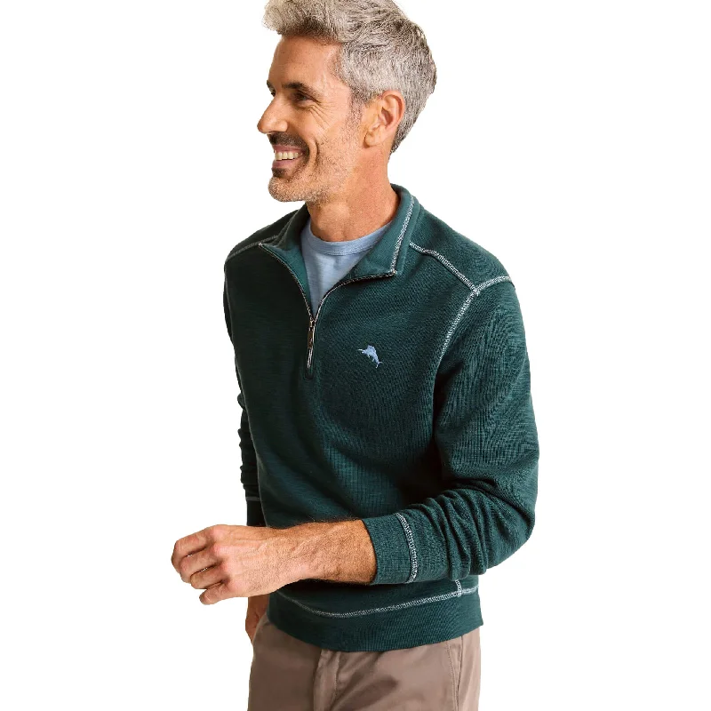 Tommy Bahama Tobago Bay Half Zip Sweater - Dark Channel Blue Dynamic Men's High