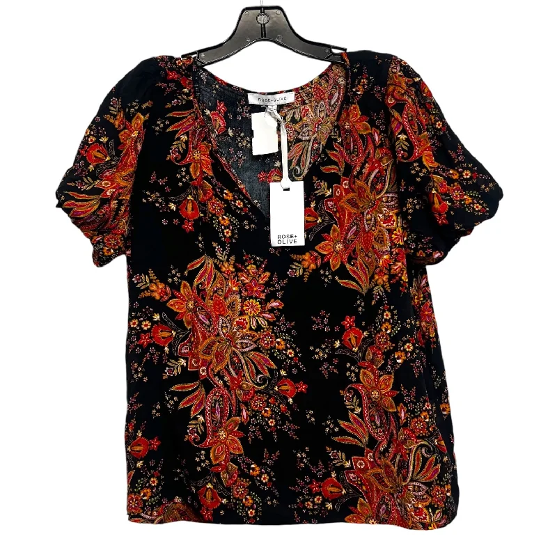 Top Short Sleeve By Rose And Olive In Paisley, Size: S Practical Men's Quick