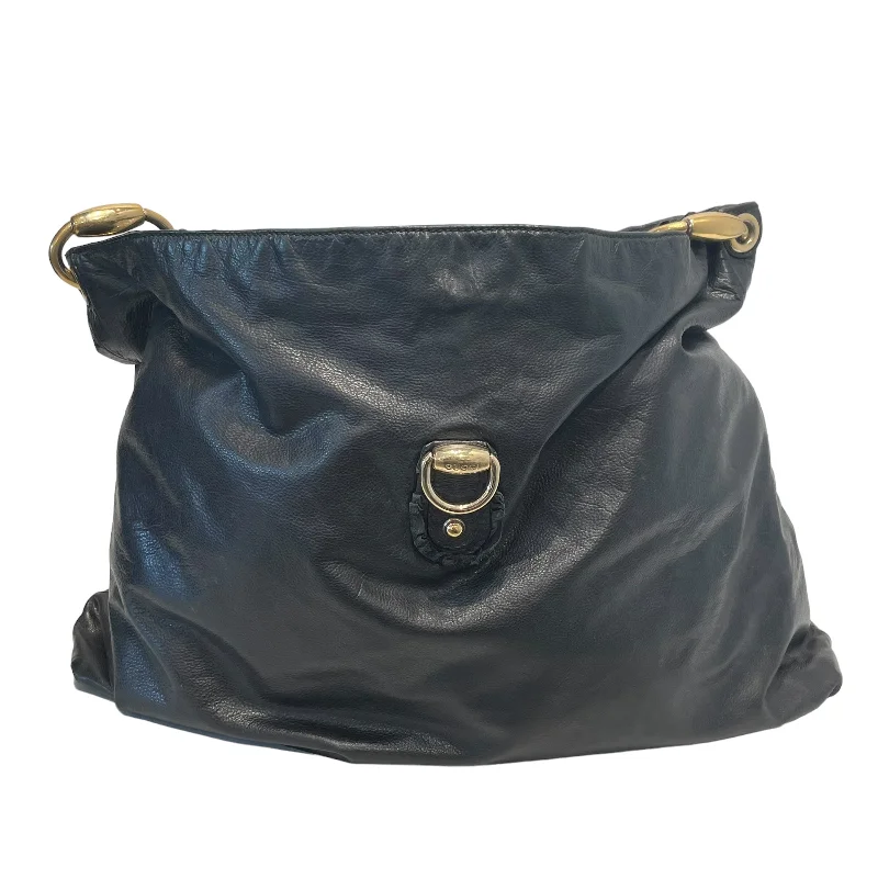 GUCCI/Bag/OS/Leather/BLK/Horsebit Monochromatic All