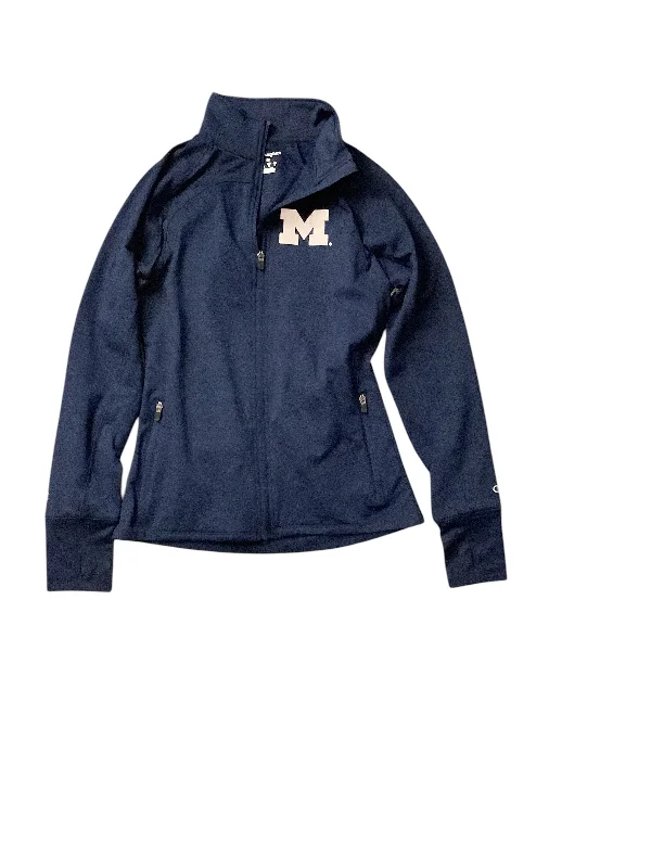 Athletic Jacket By Champion In Navy, Size: M Edgy Men's Punk