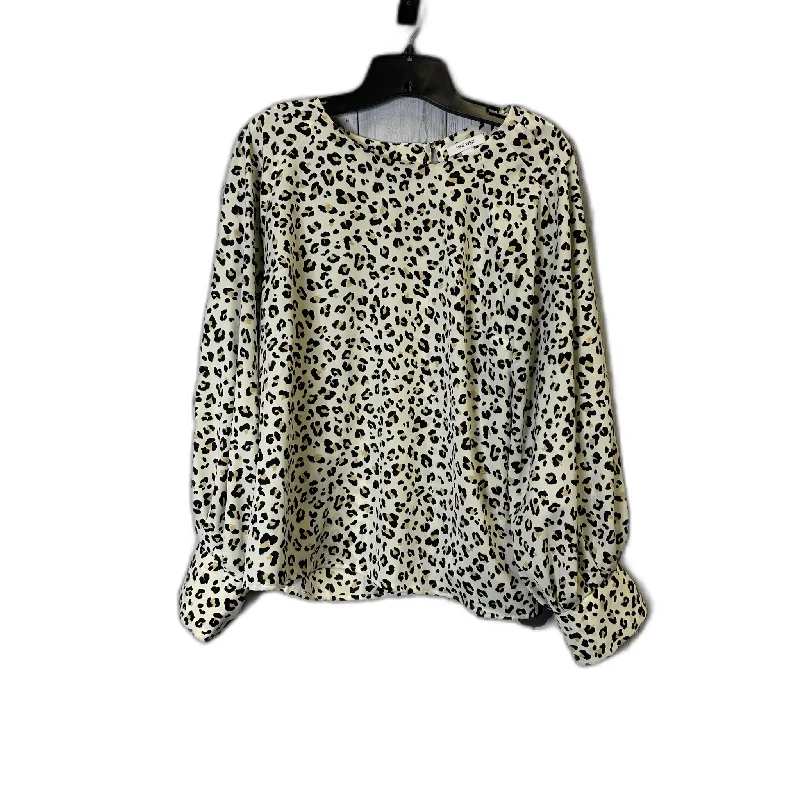 Top Long Sleeve By Nine West Apparel In Animal Print, Size: Xl Vintage Men's 1970S Disco