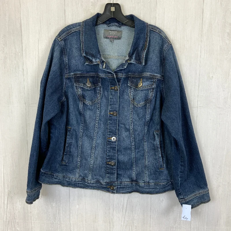Jacket Denim By Torrid In Blue Denim, Size: 3x Modern Men's Geometric