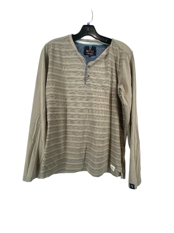 Athletic Top Long Sleeve Collar By Clothes Mentor In Beige, Size: M Dapper Men's Bow