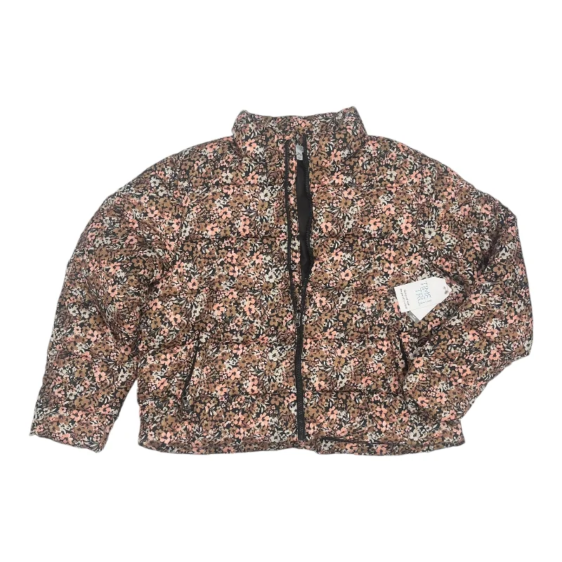 Coat Puffer & Quilted By Time And Tru In Floral Print, Size:Xl Refined Men's Hand