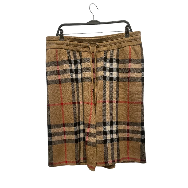 BURBERRY LONDON/Shorts/XXL/Wool/BEG/Plaid/Short Sleeve Check Jacquard Bohemian Men's Free
