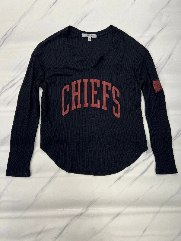 Athletic Top Long Sleeve Crewneck By Junk Food In Black, Size: S Edgy Men's Punk