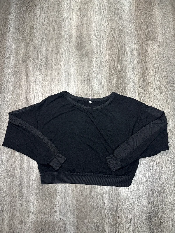 Athletic Top Long Sleeve Crewneck By Ptula In Black, Size: L British Gentleman Style