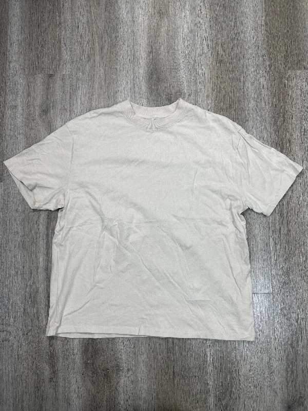 Top Short Sleeve Basic By Abercrombie And Fitch In Cream, Size: M Artistic Men's Hand
