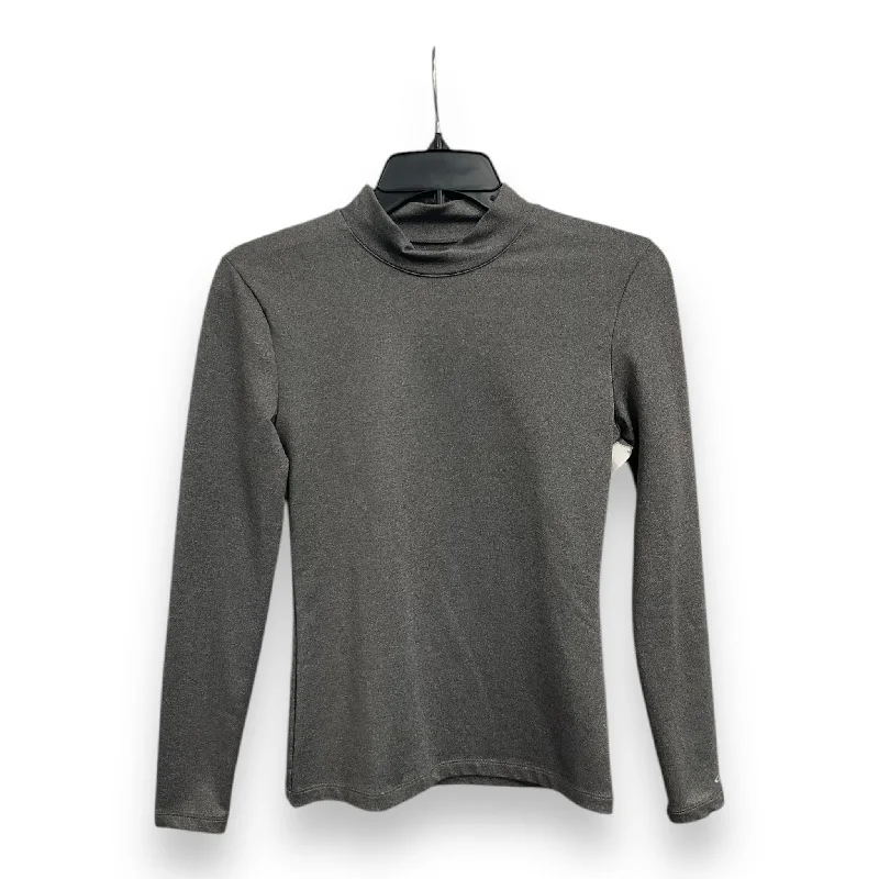 Athletic Top Long Sleeve Collar By Champion In Grey, Size: M Trendy Men's Oversized