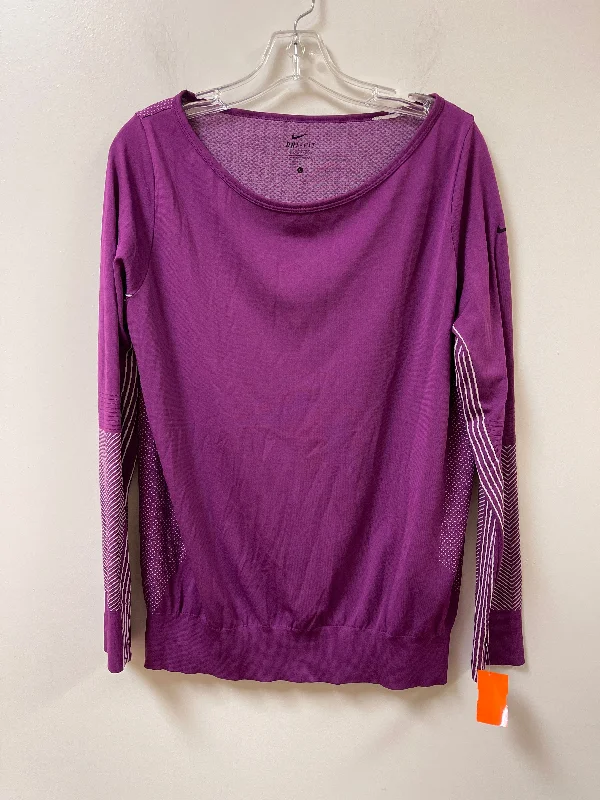 Athletic Top Long Sleeve Crewneck By Nike In Purple, Size: L Earthy Men's Sustainable 