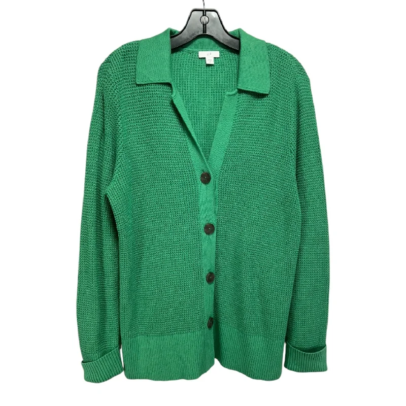 Sweater Cardigan By J. Jill In Green, Size: M Preppy Men's College