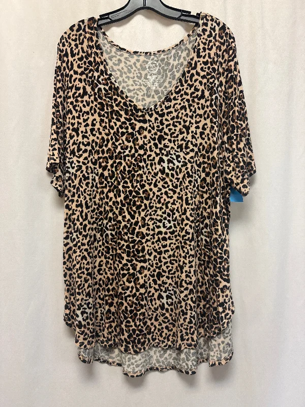 Top Short Sleeve By Maurices In Animal Print, Size: 2x Sporty Men's Tennis