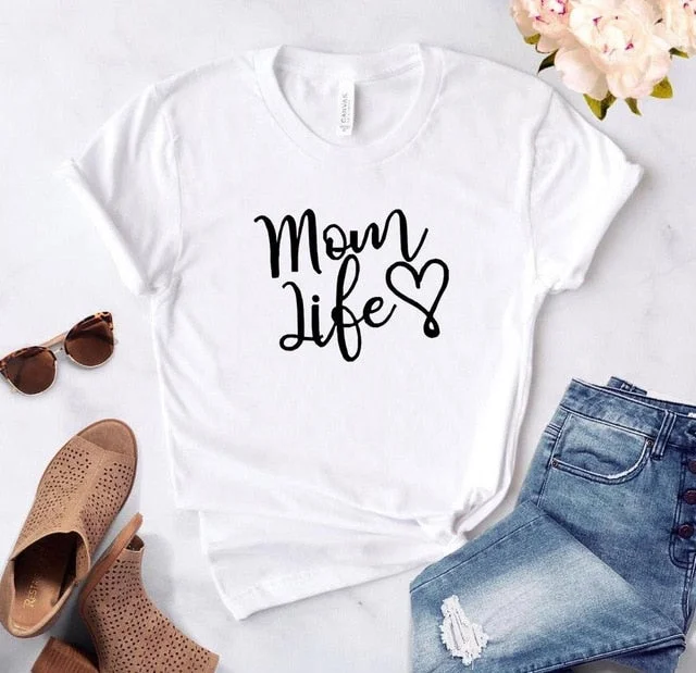 Mom Life Slogan T-Shirt (MRK X) Stylish Men's Neon