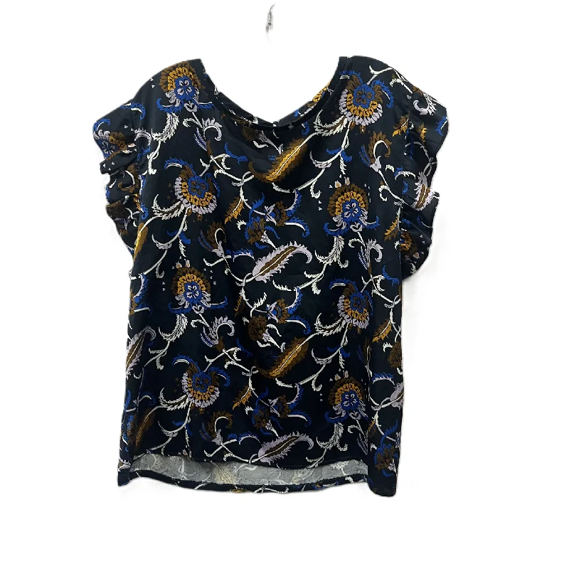 Top Short Sleeve By Ann Taylor In Blue, Size: Xl Dapper Men's 1920S