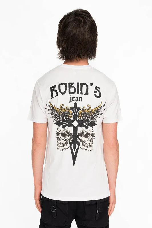 WINGS OF FATE TEE IN WHITE Classic Men's Pin