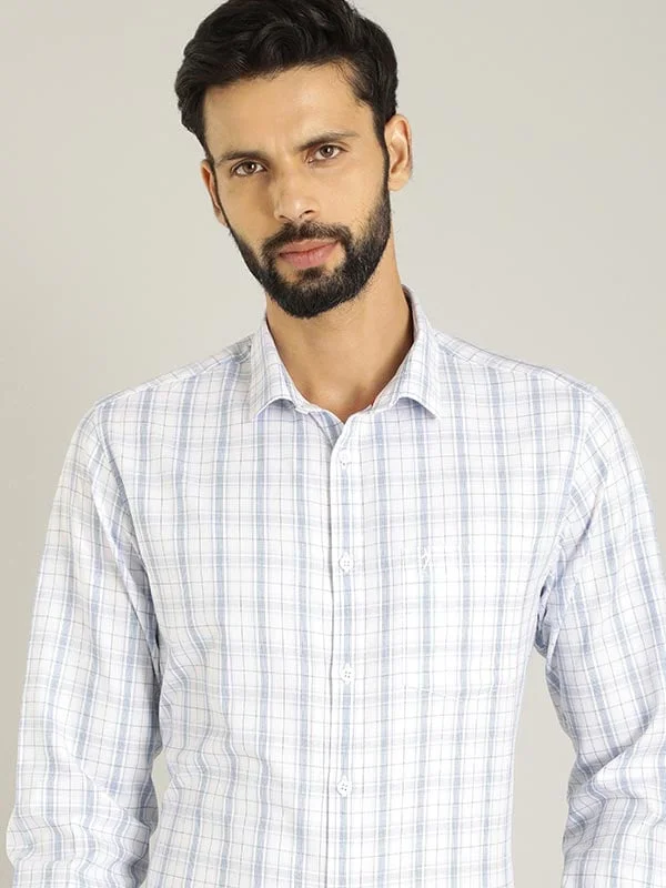 Men Checked Full Sleeve Cotton Shirt Confident Men's High