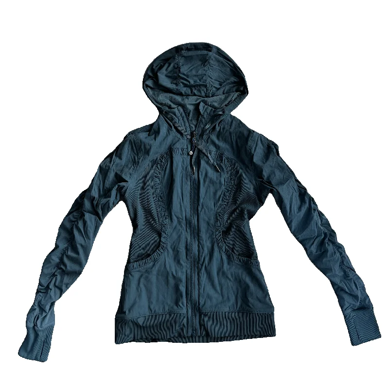 Athletic Jacket By Lululemon In Blue, Size: 8 Sleek Men's Metallic