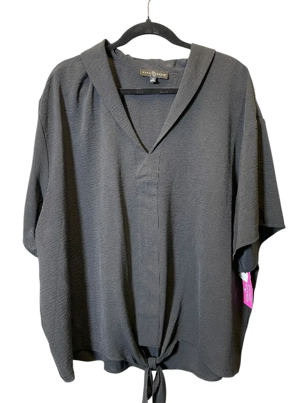 Top Short Sleeve By Fred David In Black, Size: 2x Relaxed Men's Australian 
