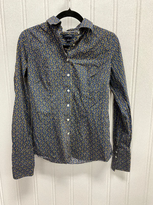Top Ls By Lands End In Geometric Pattern, Size:M Practical Men's Quick