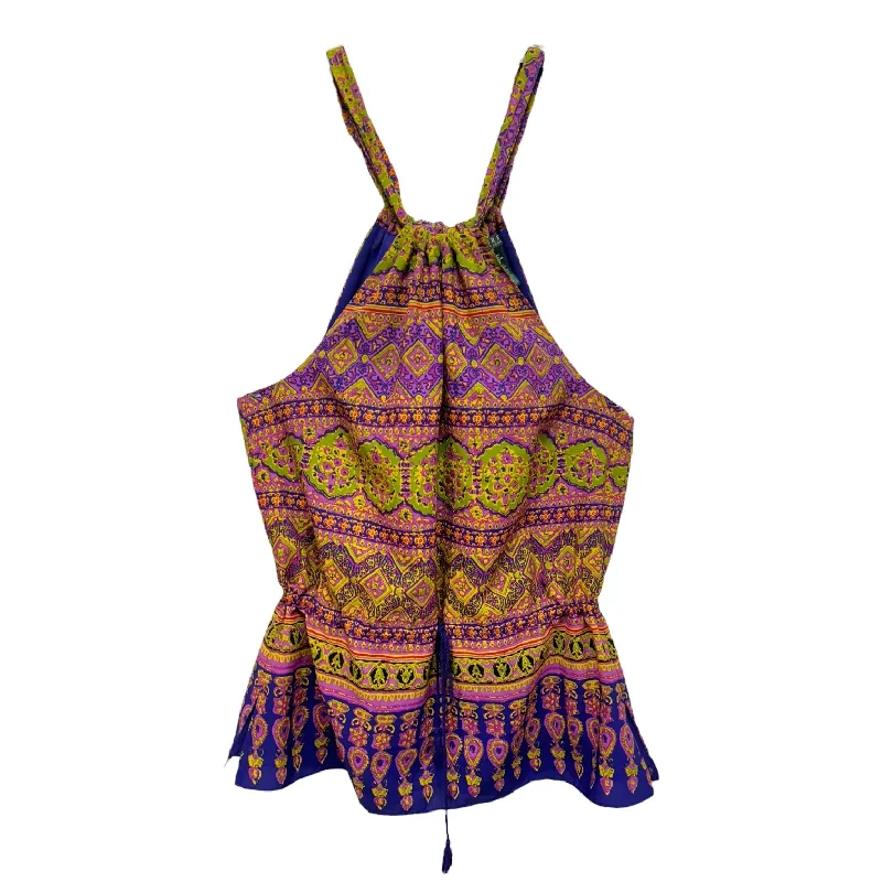 Top Sleeveless By Lauren By Ralph Lauren In Multi-colored, Size: L Elegant Men's Cashmere