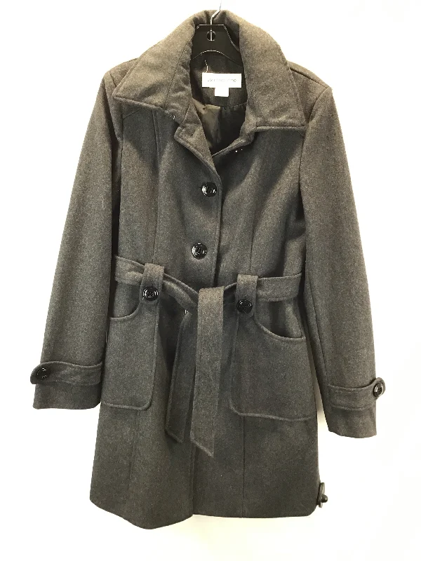 Coat Peacoat By Liz Claiborne In Grey, Size: M Vintage Men's 1970S Disco