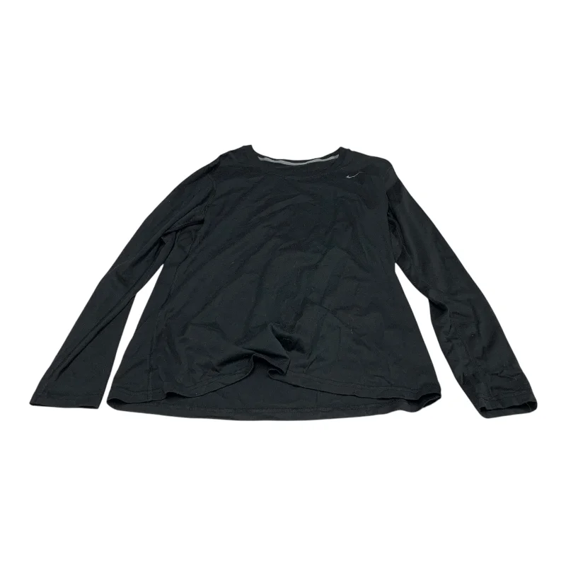 Athletic Top Long Sleeve Crewneck By Nike Apparel In Black, Size: M Laid