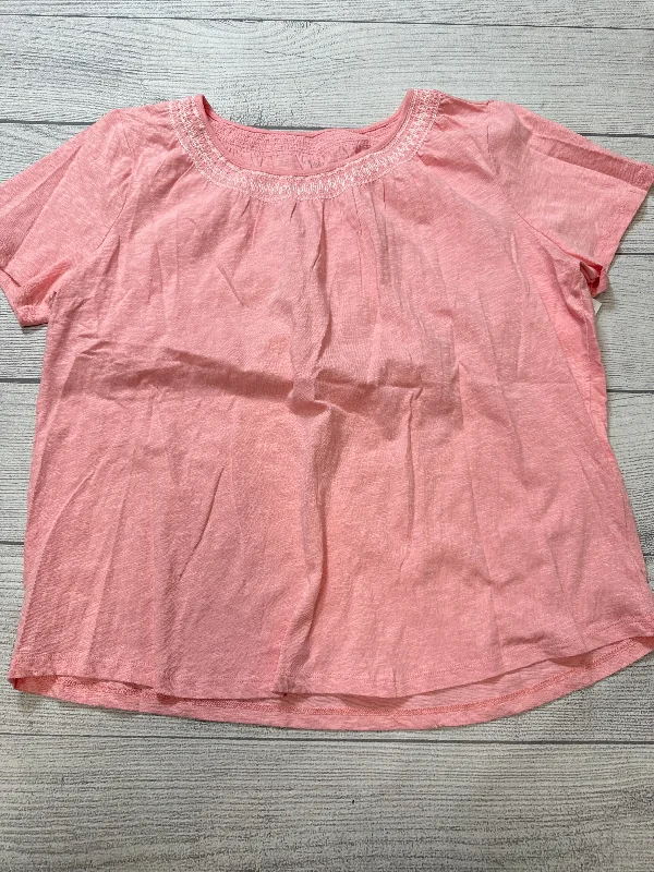 Top Short Sleeve By Talbots In Pink, Size: 2x Elegant Men's Cashmere