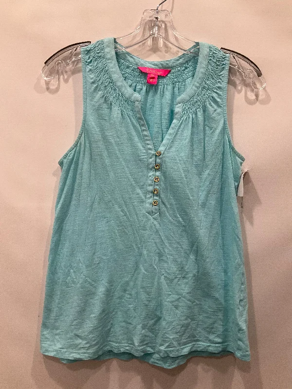 Blue Top Sleeveless Lilly Pulitzer, Size Xs Vacation