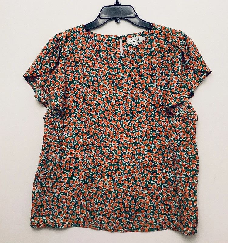 Top Short Sleeve By Molly Bracken In Floral Print, Size: Xl Classic Men's Pin