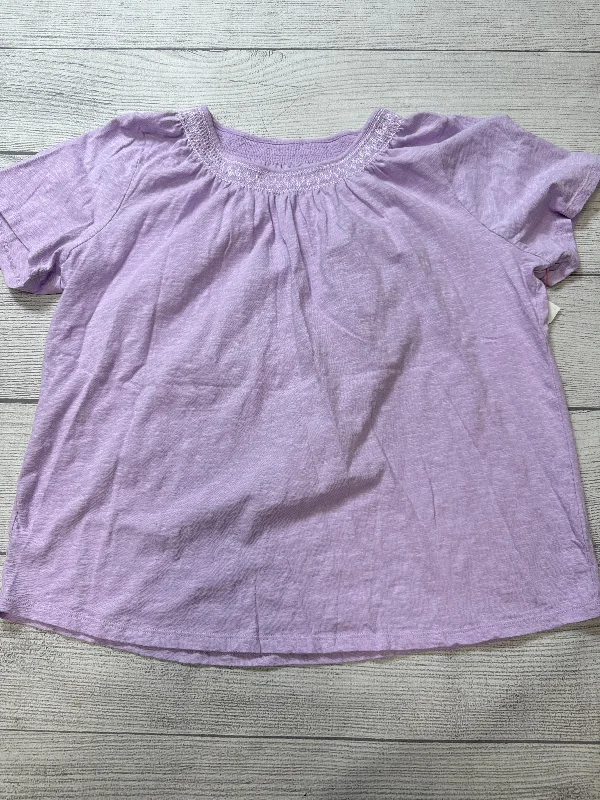 Top Short Sleeve By Talbots In Purple, Size: 2x Preppy Men's College