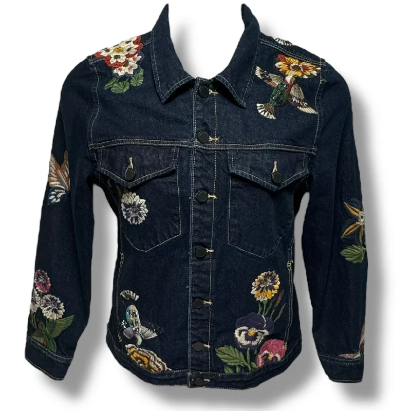 Jacket Denim By Blanknyc In Floral Print, Size: L Monochromatic Office Style