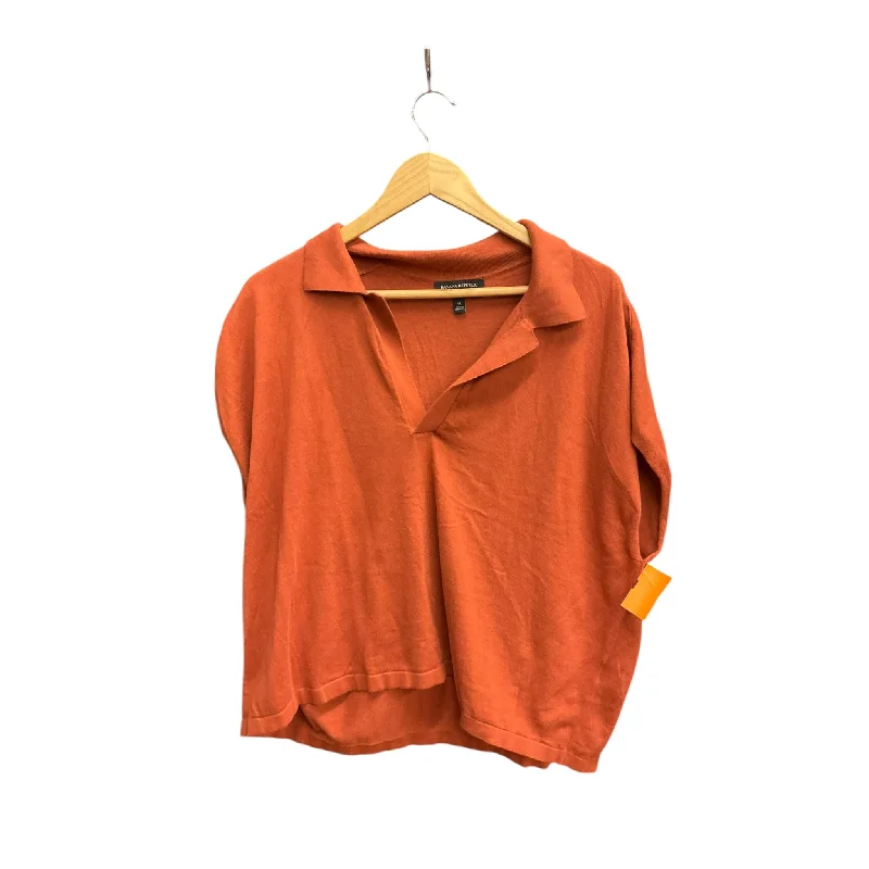 Top Short Sleeve By Banana Republic In Orange, Size: Xl Elegant Men's Cashmere