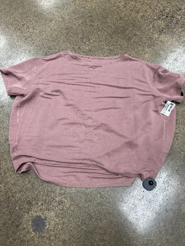 Athletic Top Short Sleeve By Lululemon In Pink, Size: Xl Minimalist Men's Casual 