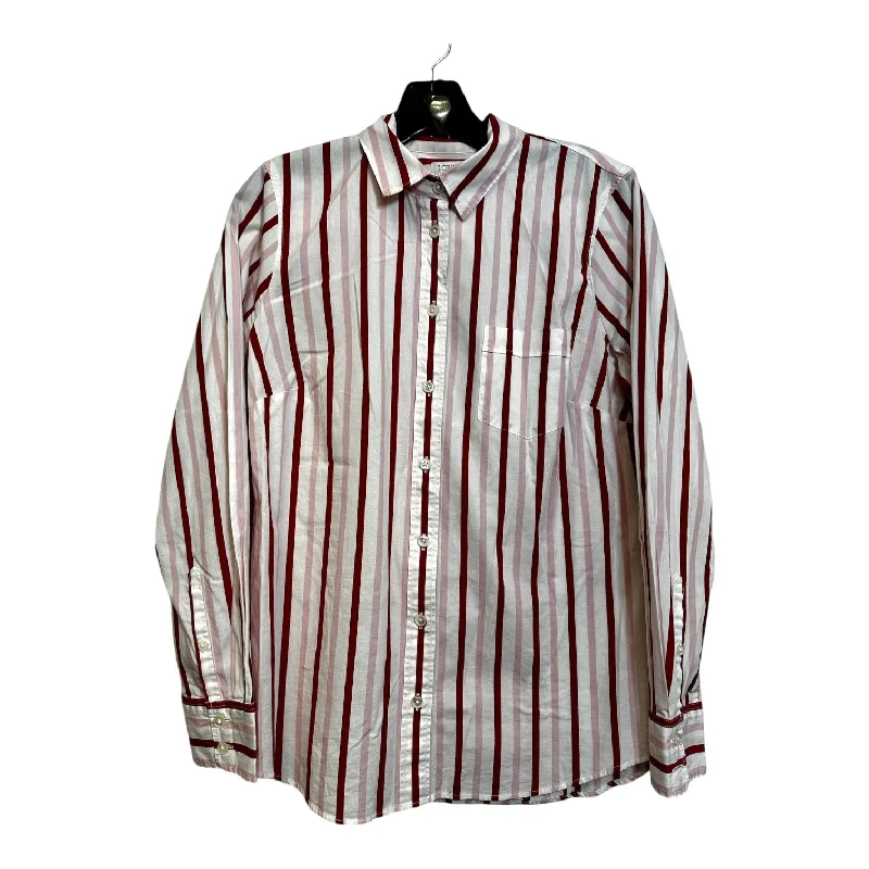Top Long Sleeve By J Crew O In Striped, Size: S Casual Men's Short
