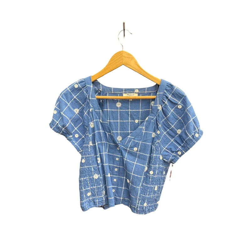 Top Short Sleeve By Madewell In Blue, Size: Xl Dapper Men's Bow