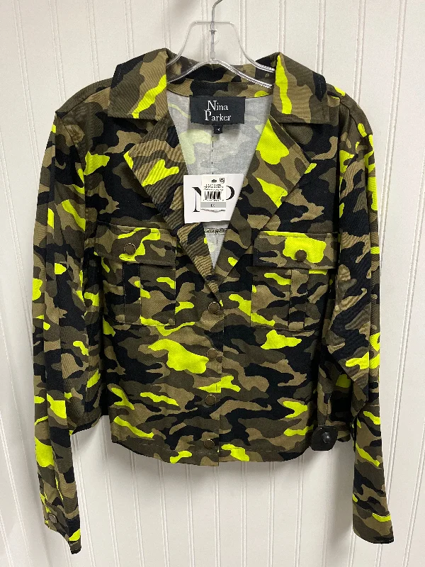 Jacket Denim By Clothes Mentor In Camouflage Print, Size: 1x Sporty Men's Athleisure 