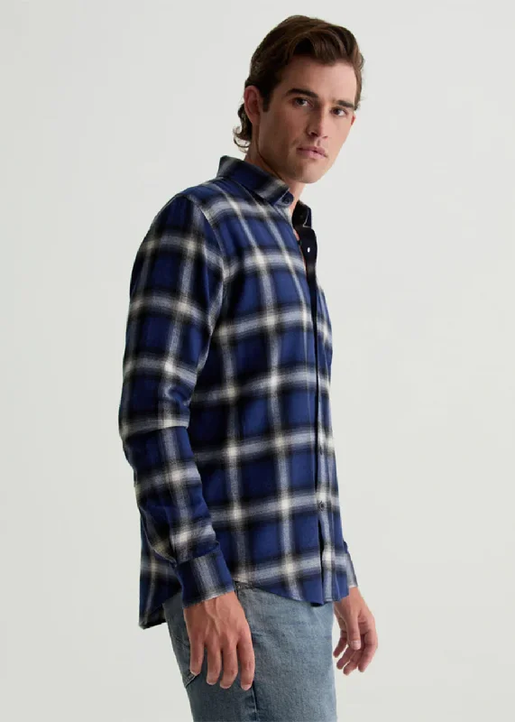 Aiden Brushed Check Plaid Shirt Cozy Men's Winter