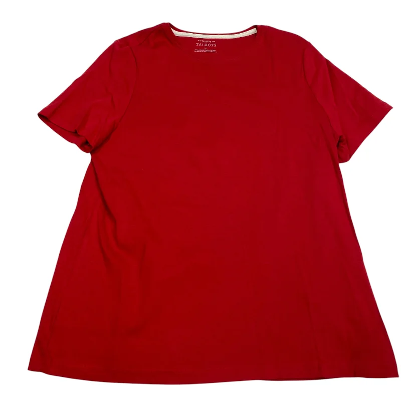 Top Short Sleeve By Talbots In Red, Size: Xl Adventure