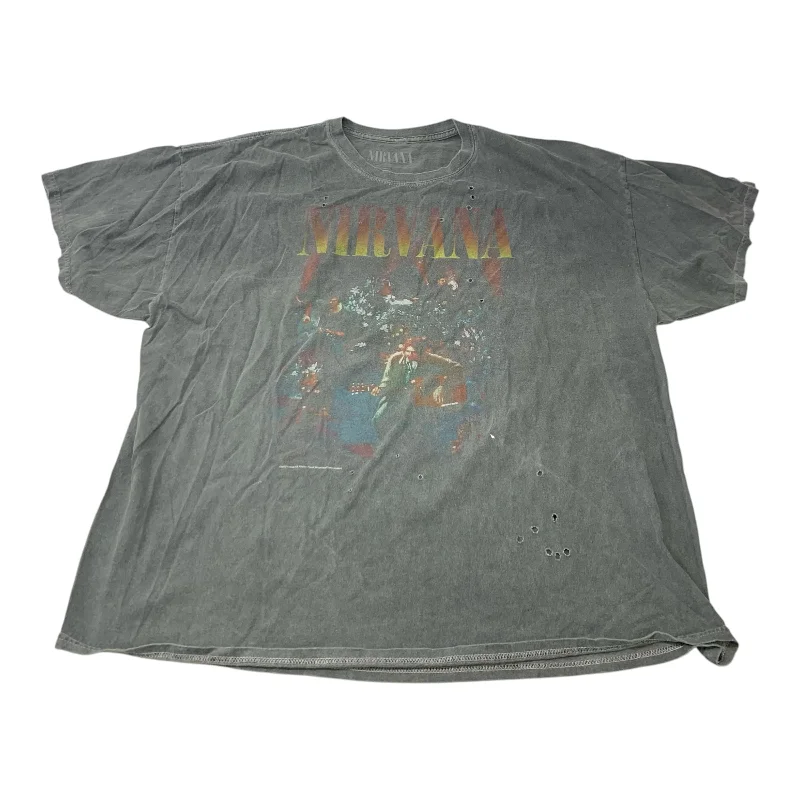 Top Short Sleeve By Clothes Mentor In Grey, Size: Osfm Tailored