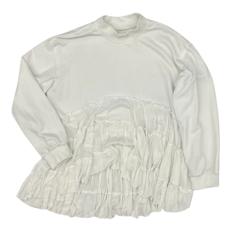 Top Ls By Clothes Mentor In White, Size:Xl Elegant Men's Cashmere